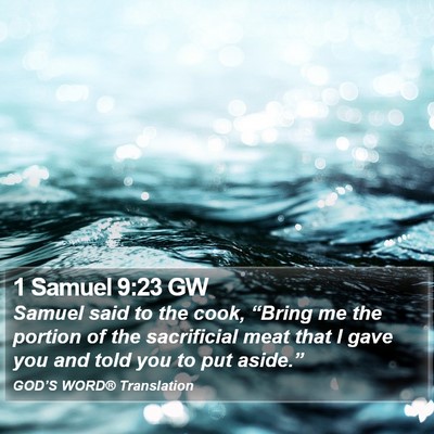 1 Samuel 9:23 GW Bible Verse Image