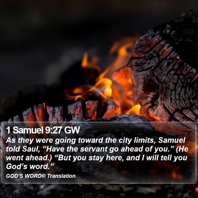 1 Samuel 9:27 GW Bible Verse Image