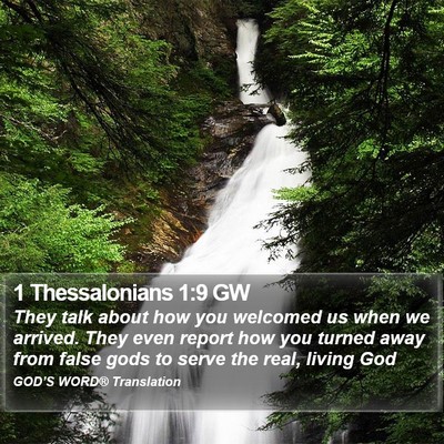 1 Thessalonians 1:9 GW Bible Verse Image