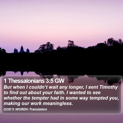 1 Thessalonians 3:5 GW Bible Verse Image
