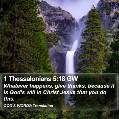 1 Thessalonians 5:18 GW Bible Verse Image