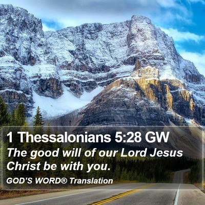 1 Thessalonians 5:28 GW Bible Verse Image