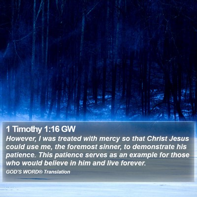 1 Timothy 1:16 GW Bible Verse Image