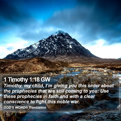 1 Timothy 1:18 GW Bible Verse Image