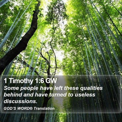 1 Timothy 1:6 GW Bible Verse Image