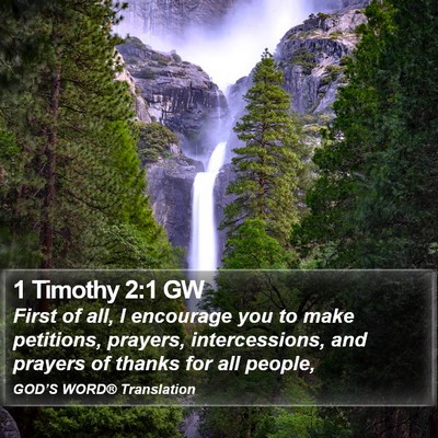 1 Timothy 2:1 GW Bible Verse Image