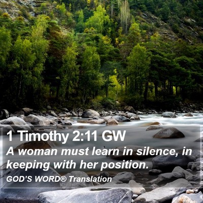 1 Timothy 2:11 GW Bible Verse Image