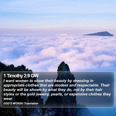 1 Timothy 2:9 GW Bible Verse Image