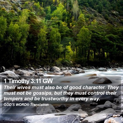 1 Timothy 3:11 GW Bible Verse Image