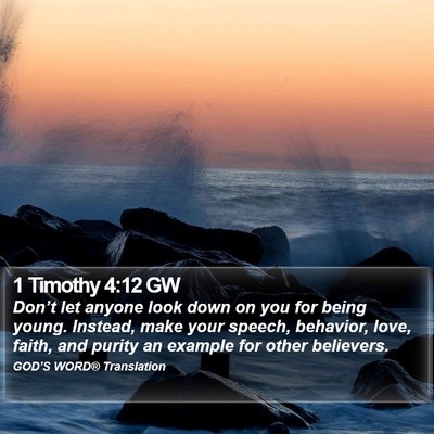 1 Timothy 4:12 GW Bible Verse Image