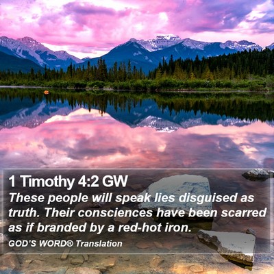 1 Timothy 4:2 GW Bible Verse Image