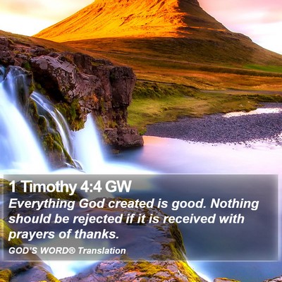 1 Timothy 4:4 GW Bible Verse Image