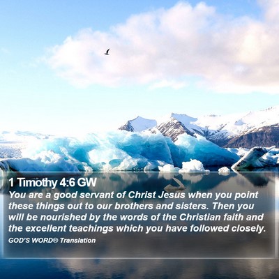 1 Timothy 4:6 GW Bible Verse Image