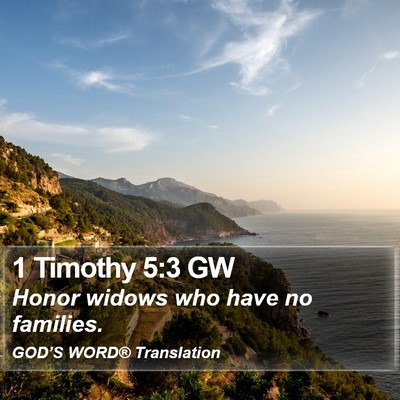 1 Timothy 5:3 GW Bible Verse Image