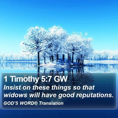 1 Timothy 5:7 GW Bible Verse Image
