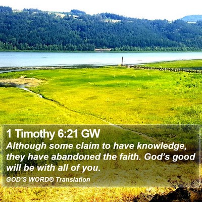 1 Timothy 6:21 GW Bible Verse Image