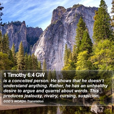 1 Timothy 6:4 GW Bible Verse Image