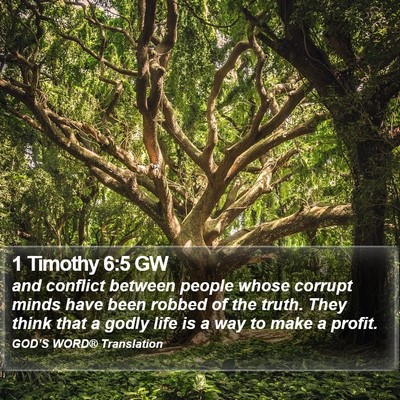 1 Timothy 6:5 GW Bible Verse Image