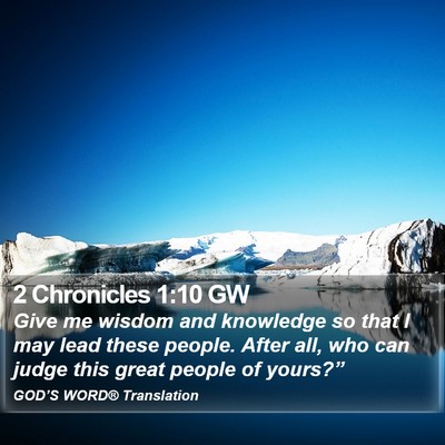 2 Chronicles 1:10 GW Bible Verse Image