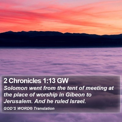 2 Chronicles 1:13 GW Bible Verse Image
