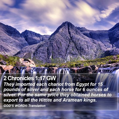 2 Chronicles 1:17 GW Bible Verse Image