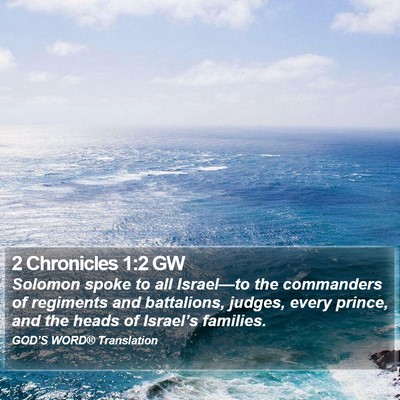 2 Chronicles 1:2 GW Bible Verse Image