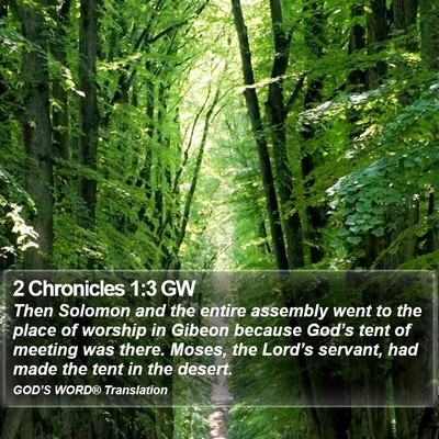2 Chronicles 1:3 GW Bible Verse Image