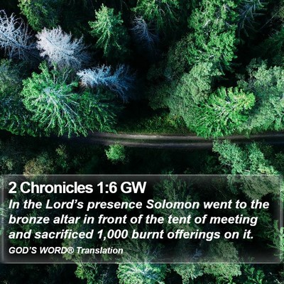 2 Chronicles 1:6 GW Bible Verse Image
