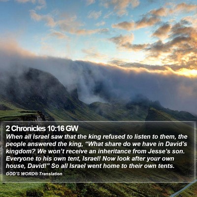 2 Chronicles 10:16 GW Bible Verse Image