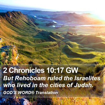 2 Chronicles 10:17 GW Bible Verse Image