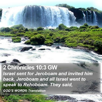 2 Chronicles 10:3 GW Bible Verse Image
