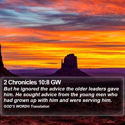 2 Chronicles 10:8 GW Bible Verse Image
