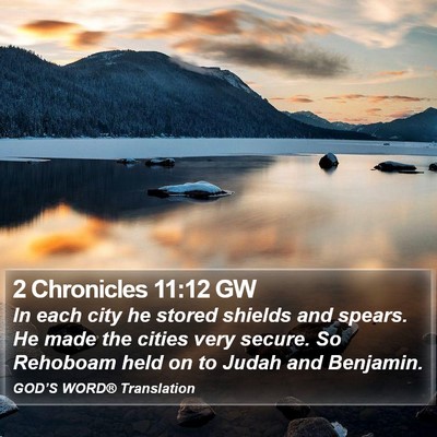 2 Chronicles 11:12 GW Bible Verse Image