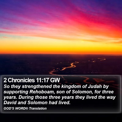 2 Chronicles 11:17 GW Bible Verse Image