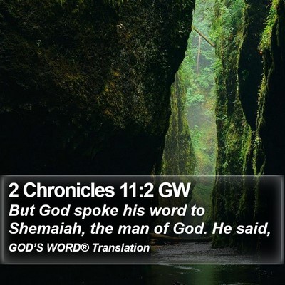2 Chronicles 11:2 GW Bible Verse Image