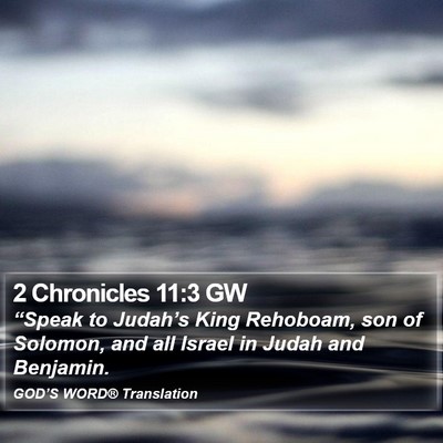 2 Chronicles 11:3 GW Bible Verse Image