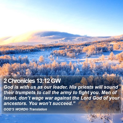 2 Chronicles 13:12 GW Bible Verse Image
