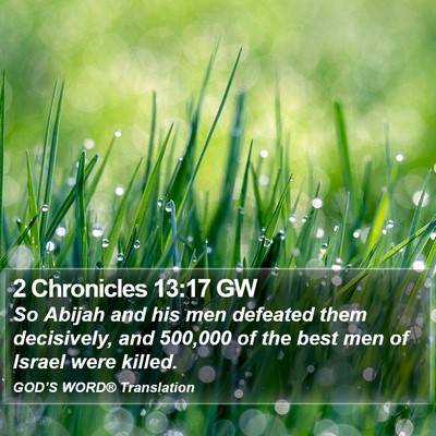 2 Chronicles 13:17 GW Bible Verse Image