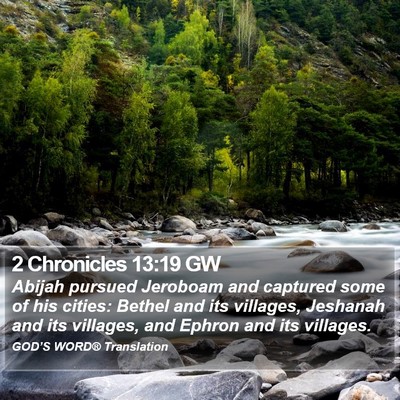 2 Chronicles 13:19 GW Bible Verse Image