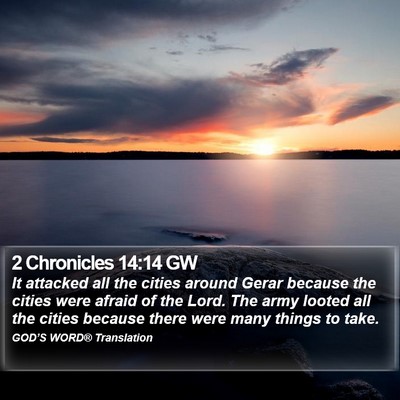 2 Chronicles 14:14 GW Bible Verse Image