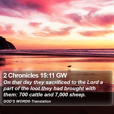 2 Chronicles 15:11 GW Bible Verse Image