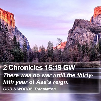 2 Chronicles 15:19 GW Bible Verse Image