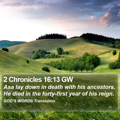 2 Chronicles 16:13 GW Bible Verse Image