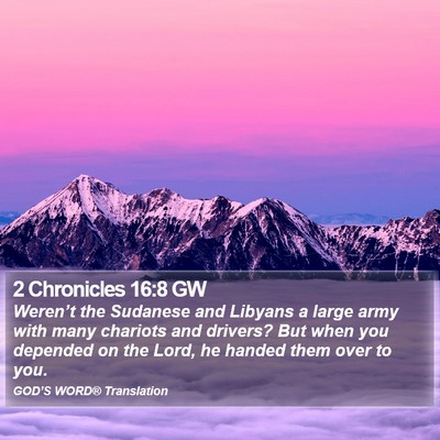 2 Chronicles 16:8 GW Bible Verse Image