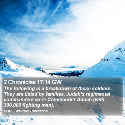 2 Chronicles 17:14 GW Bible Verse Image