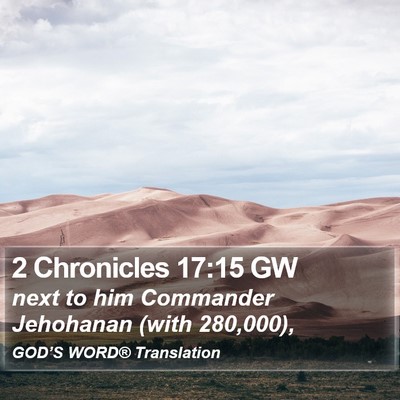 2 Chronicles 17:15 GW Bible Verse Image
