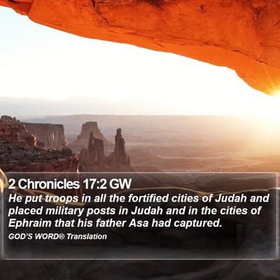 2 Chronicles 17:2 GW Bible Verse Image