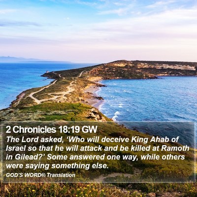 2 Chronicles 18:19 GW Bible Verse Image