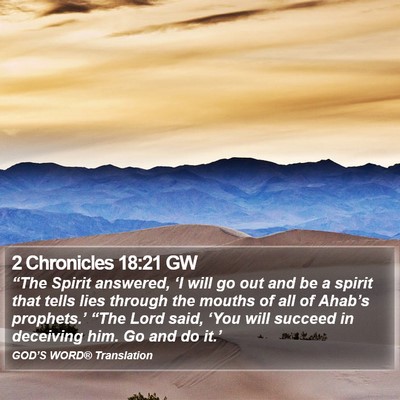 2 Chronicles 18:21 GW Bible Verse Image