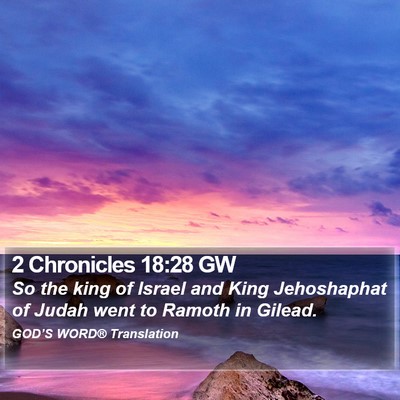2 Chronicles 18:28 GW Bible Verse Image
